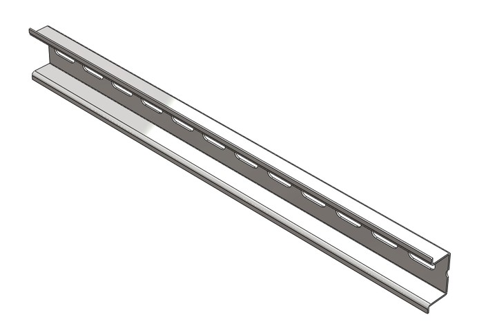 DIN-rail geperforeerd 2m, 35x15mm