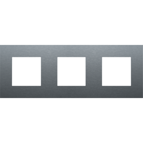 Drievoudige horizontale afdekplaat, kleur Pure alu steel grey (Niko 220-76700)