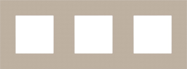 Plaque de couverture horizontale triple, couleur Pure champagne steel (Niko 157-76700)