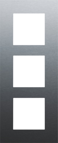 Drievoudige verticale afdekplaat, kleur Pure alu steel grey (Niko 220-76300)