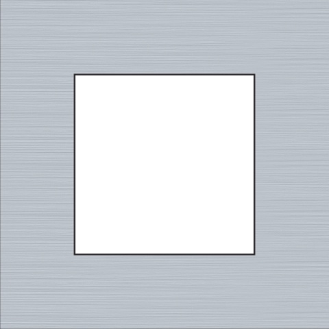 Plaque de recouvrement simple, couleur Pure alu grey (Niko 155-76100)