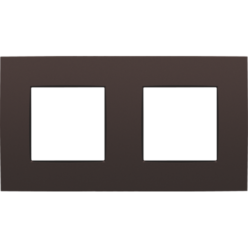 Plaque de recouvrement horizontale double, couleur brun foncé intense (Niko 124-76800)