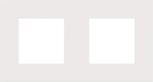 Plaque de recouvrement horizontale double, couleur Pure white steel (Niko 154-76800)