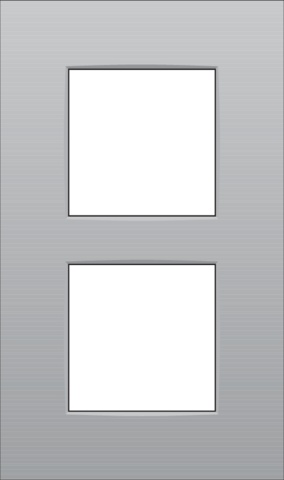 Plaque de recouvrement verticale double, couleur Intense sterling (Niko 121-76200)