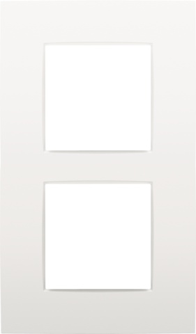 Plaque de recouvrement verticale double, couleur Blanc intense 120-76200