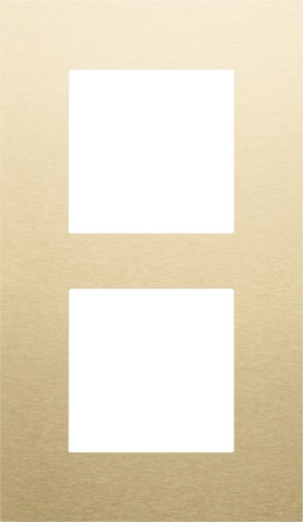 Plaque de recouvrement vertical double, couleur Pure alu gold (Niko 221-76200)