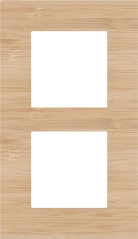Plaque de recouvrement verticale double, couleur Pure bambou (Niko 156-76200)