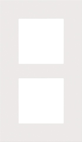 Tweevoudige verticale afdekplaat, kleur Pure white steel (Niko 154-76200)