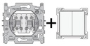 Interrupteur à bascule double + ensemble de finition Original/Intens Blanc