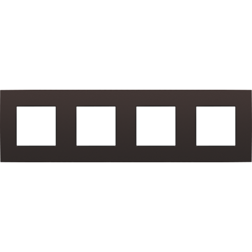 Plaque de couverture horizontale quadruple, couleur Intense dark brown (Niko 124-76400)