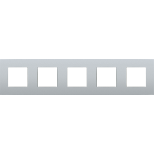 Plaque de recouvrement horizontale quintuple, couleur Intense sterling (Niko 121-76005)