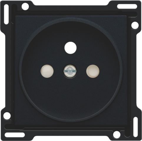 afwerkingsset, zwart, stopcontact inbouwdiepte 21mm Niko 161-66101
