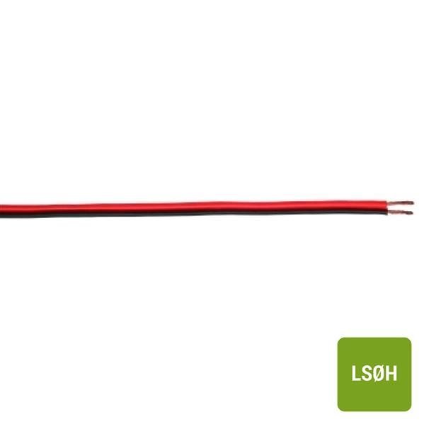 câble haut-parleur 2X2,5 LS0H rouge-noir (rouleau 100m)