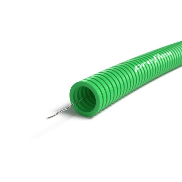 Preflex safe tube vide 16mm LS0H vert + fil de tirage (rouleau 100m)