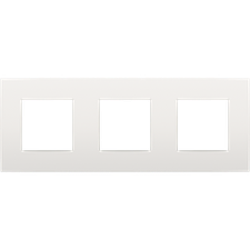 [NIK_120-76700] Plaque de recouvrement horizontale triple, couleur Blanc Intense 120-76700