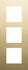 [NIK_221-76300] Plaque de recouvrement triple verticale, couleur Pure alu gold (Niko 221-76300)