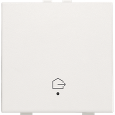 [NIK_101-52901] Bouton-poussoir avec LED, symbole "quitter la maison", Blanc 101-52901
