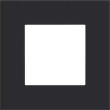 [NIK_161-76100] Plaque de recouvrement simple, couleur Acier noir pur (Niko 161-76100)