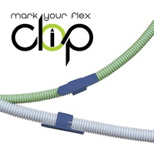 [DRA_CLIP20B50] marquage pour tube flexible 20mm bleu