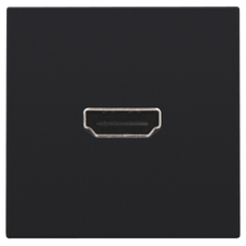 [NIK_161-69416] Ensemble de finition avec connexion HDMI à vis, acier noir