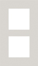 [NIK_159-76200] Plaque de recouvrement verticale double, couleur Pure gris doux naturel (Niko 159-76200)