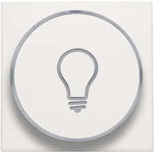 [NIK_101-64008] Ensemble de finition bouton poussoir éclairé symbole de lampe blanc