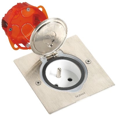 Broek kwaliteit Schatting Legrand - Vloerstopcontact Kit inbouwdoos - inox deksel- stopcontact -  092110 | Zelektro