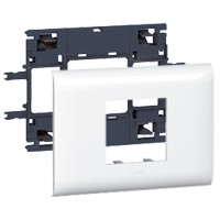 Support DLP (85mm) et plaque de couverture blanche, 2 modules