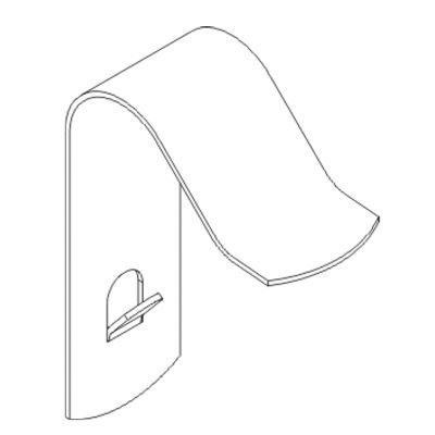 Clip de couvercle clipsable, finition : inox - DCL par 10 ST