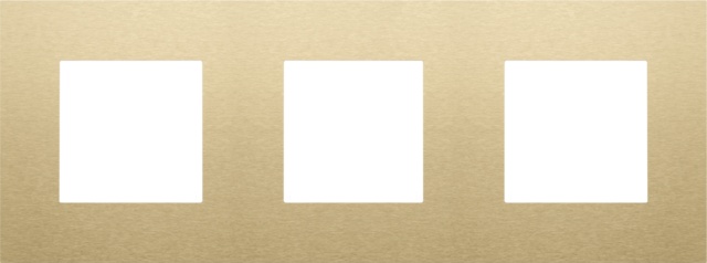 Plaque de recouvrement horizontale triple, couleur Pure alu gold (Niko 221-76700)