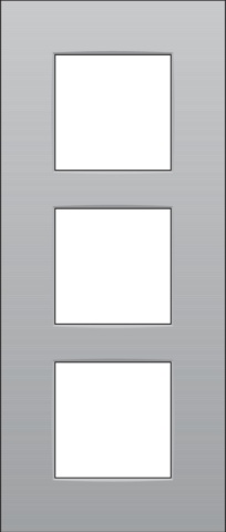 Plaque de recouvrement verticale triple, couleur Intense sterling (Niko 121-76300)