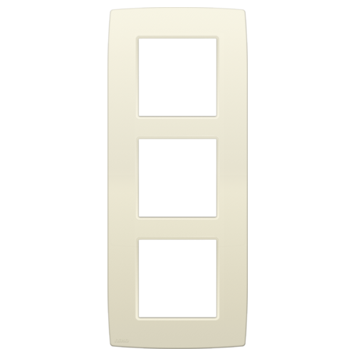 Plaque de recouvrement verticale triple, couleur Crème originale (Niko 100-76300)