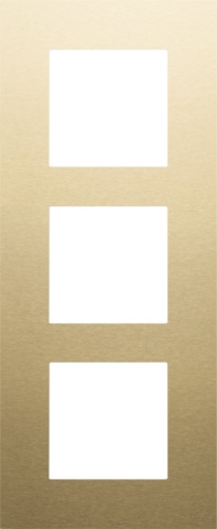 Plaque de recouvrement triple verticale, couleur Pure alu gold (Niko 221-76300)