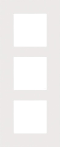 Drievoudige verticale afdekplaat, kleur Pure white steel (Niko 154-76300)