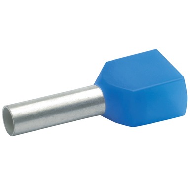 cosse de câble double bleue 2x2,5mm² (100 pièces)