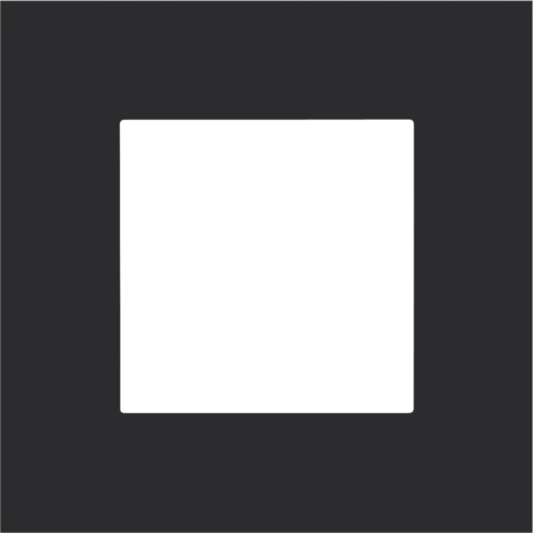 Plaque de recouvrement simple, couleur Acier noir pur (Niko 161-76100)