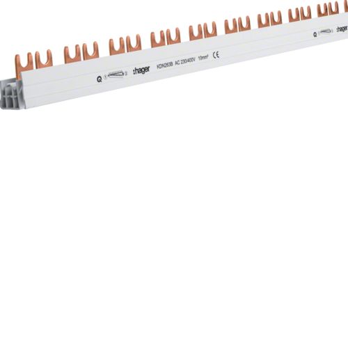 Kamgeleider vork 2-polig Ø10 mm² 56 mod  LN-LN-LN- LN