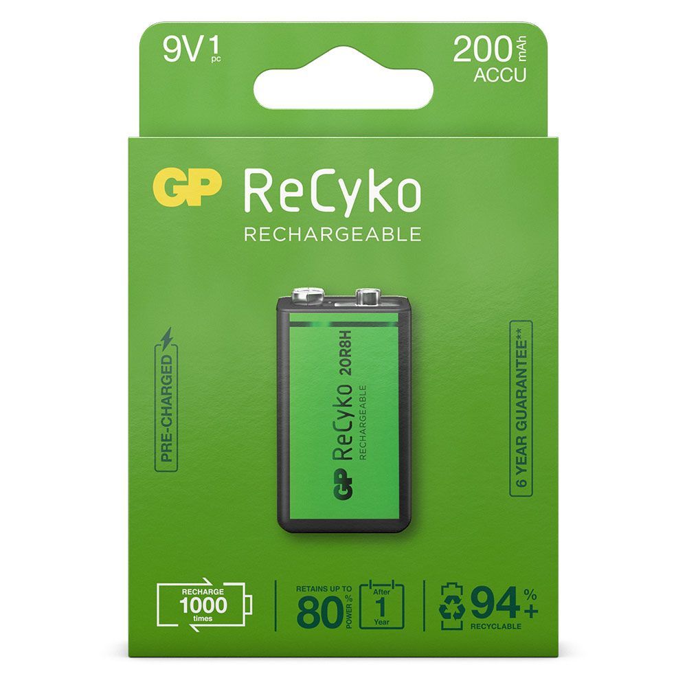 batterie recyko ni-mh e-block 9v