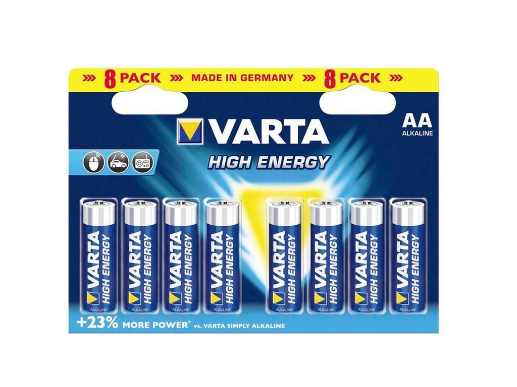 Varta batterij high energy AA 1,5V (8 stuks)