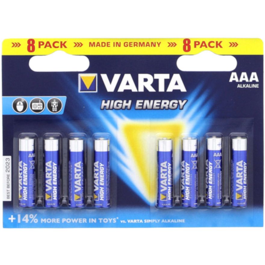 batterie high energy AAA 1.5v 8x