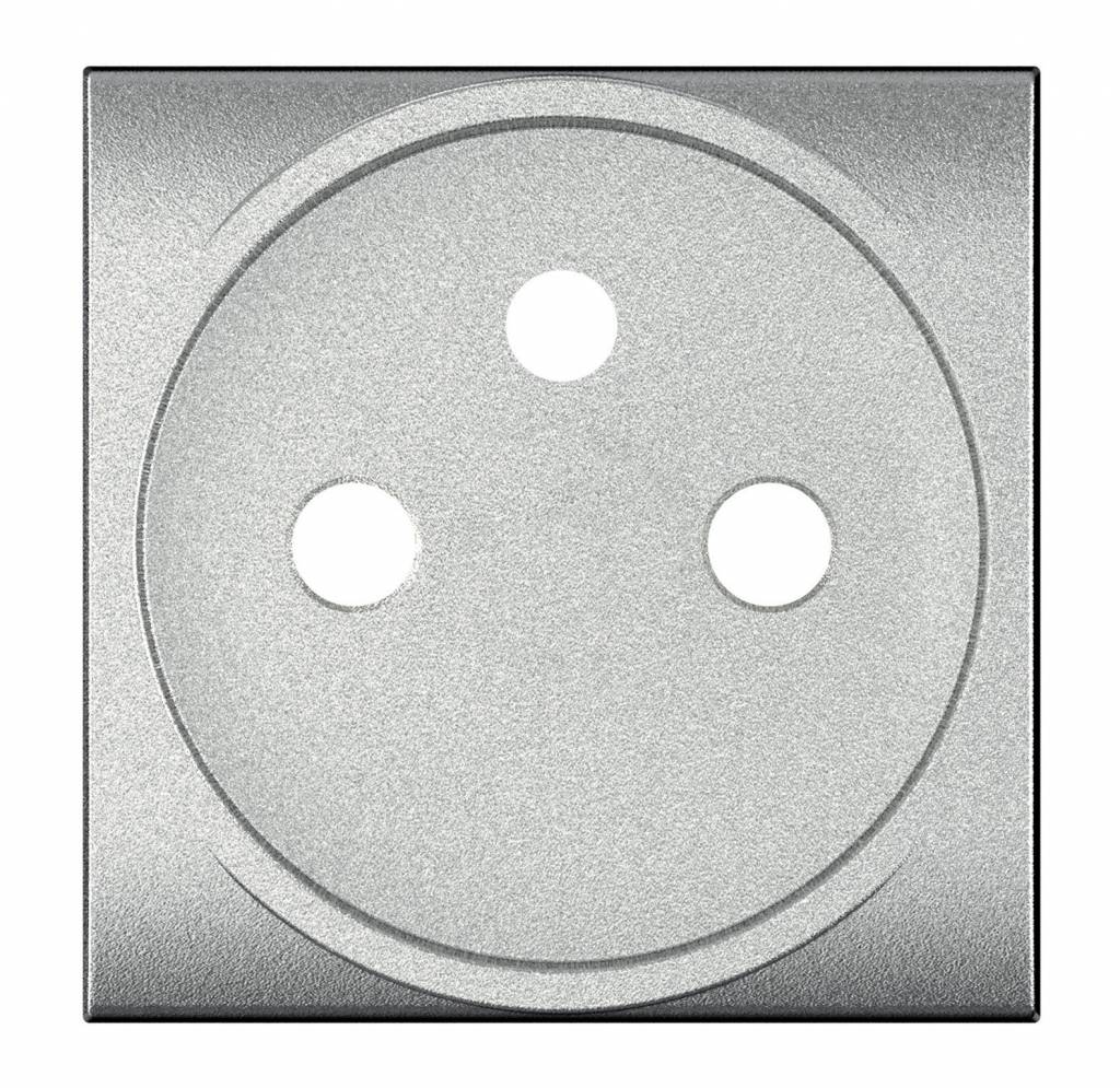 Sierplaatje voor stopcontact Zilver  LivingLight- NT4942