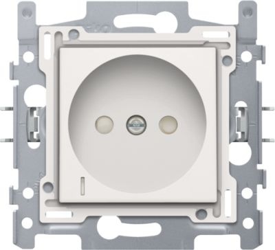 Stopcontact met spanningsaanduiding,  afwerkingsset white  28,5mm - 101-66617