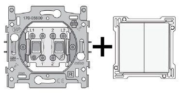 Interrupteur de série double + kit de finition Original/Intens White
