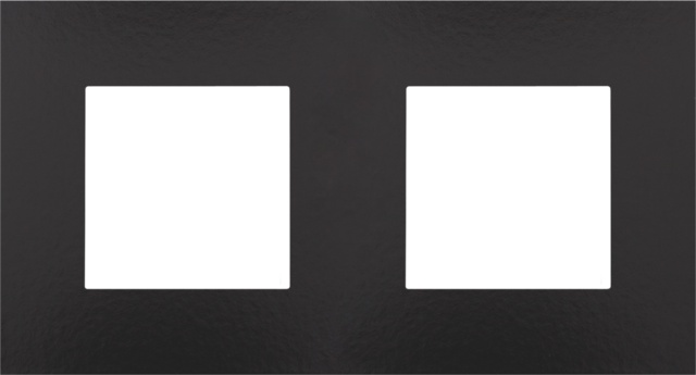 Plaque de recouvrement horizontale double, couleur noir piano Bakelite pure (Niko 200-76800)