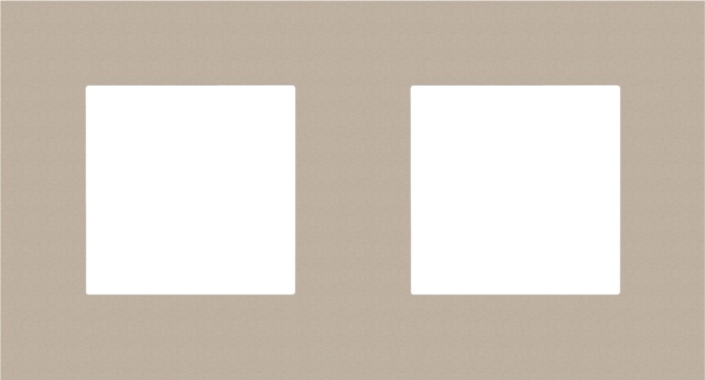 Plaque de couverture horizontale double, couleur Pure champagne acier (Niko 157-76800)