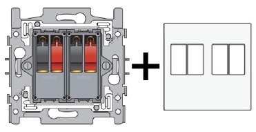 Double connexion haut-parleur + kit de finition Original/Intens White