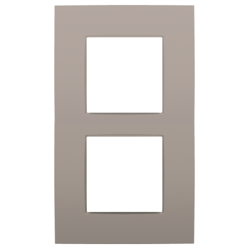 Plaque de recouvrement verticale double, couleur Intense bronze (Niko 123-76200)