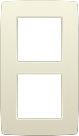 Plaque de recouvrement verticale double, couleur Crème originale (Niko 100-76200)