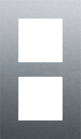 Plaque de recouvrement verticale double, couleur Pure alu gris acier (Niko 220-76200)