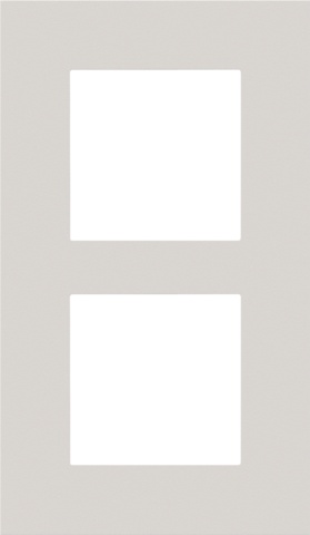 Plaque de recouvrement verticale double, couleur Pure gris doux naturel (Niko 159-76200)